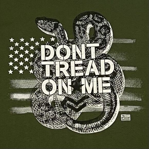 Rags Of Honor T Shirt Mens 2XL Green Dont Tread On Me US Flag Long Sleeve NEW - Picture 8 of 10